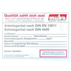  Gerüstzubehör FIX 120 müba-Einlageblätter (100 Stk.) 12444404