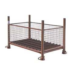  Gitterbox-Paletten müba-Gitterboxpalette, passend für Stapelpalette 1,30x0,70x0,70m, Füllhöhe 50cm, Tragfähigkeit 1500kg, lackiert 12444619