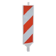  Bakenblätter müba-Kunststoffbakenblatt mit Folie RA 2/B, Schraffe einseitig linksweisend, weißer Bakenkörper 1320 x 290 mm 12444544