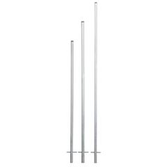  Rohrpfosten und Rohrschellen müba-Rohrpfosten Ø60,3x2 mm mit Kunststoffkappe und Rundeisen-Erdanker, 4,00 m lang, verzinkt 12444585