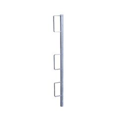  Geländerpfosten müba-Geländerpfosten zum Einstecken mit geschlossenen Bretthaltern, Länge 119 cm, Rohr-Ø 38 mm, verzinkt 12444349