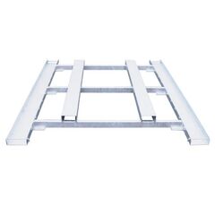  Zubehör Absperrgitter müba-Spezialpalette für 50 Absperrgitter mit Schrägfuß, Länge 2,44 m, Breite 2,02m, verzinkt 12444600