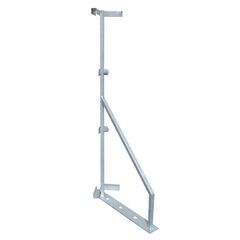 Holzbauzaun müba-Eckständer für Holzbauzaun, höhenverstellbar von 1,88 m - 2,30 m, für Wandelemente bis 43 mm einsetzbar, verzinkt 12445019