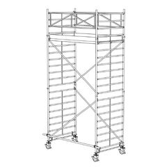  Typ 150 müba-Alu-Fahrgerüst Typ 150/4, Arbeitshöhe 6,4 m 12444724