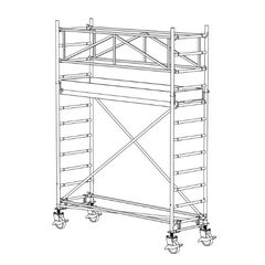 Typ 70/X-250 müba-Alu-Fahrgerüst Typ 70/2-250, Arbeitshöhe 4,40 m 12444765