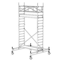  Typ 70/X-250 müba-Alu-Fahrgerüst Typ 70/3-250, Arbeitshöhe 5,65 m 12444771