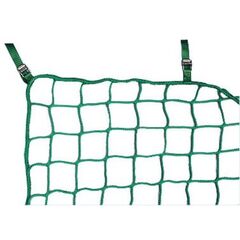  Netze und Planen müba-Seitenschutznetz aus Polypropylen mit Gurtschnellverschlüssen und angekettelten Randseil, Maschenweite 100 mm, Höhe 1,50 m, Länge 10 m, Stärke 5 12445002