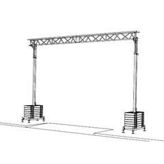  Kabelbrücke müba-Kabelbrücke Typ KB 7,5 Standardausführung Nutzlast 20 kg / lfm. (ohne Ballast), Durchfahrtsbreite: 7,50m, Durchfahrtshöhe: 5,10m 12445036