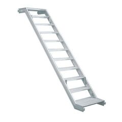 Aufgang für FIX 70 / FIX 120 müba-Aluminium-Gerüsttreppe für Feldhöhe 2,00 m und Feldlänge 2,50m (außenliegender Leitergang) 12444922