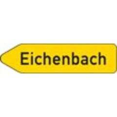 Pfeilwegweiser Verkehrszeichen 419-10 Pfeilwegweiser auf sonst. Straßen m. gering. Verkehrsbedeutung, linksweis., 250x1000 mm, Alu 2 mm, RA1 12360222
