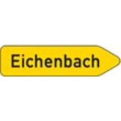  Pfeilwegweiser Verkehrszeichen 419-20 Pfeilwegweiser auf sonst. Straßen m. gering. Verkehrsbedeutung, rechtsweis., 250x1000 mm, Alu 2 mm, RA1 12360176