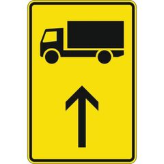  Richtzeichen Verkehrszeichen 422-30 Vorwegweiser f. Kfz m. einer zul. Gesamtmasse über 3,5t, geradeaus 630x420 mm, Alu 3mm, RA2 12358840
