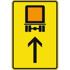  Richtzeichen Verkehrszeichen 422-32 Wegweiser f. kennzeichnungspfl. Fahrzeuge m. gefährl. Gütern, geradeaus 1260x840 mm, Alu 3 mm, RA2 12359863