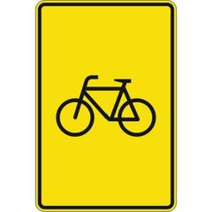  Richtzeichen Verkehrszeichen 442-53 Vorwegweiser f. Radverkehr, ohne Pfeilsymbol 900x600mm, Alu 2mm, RA3 12359699