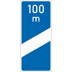  Richtzeichen Verkehrszeichen 450-50 Ankündigungsbake einstreifig 1500x650mm, Alu 3mm, RA3 12358971