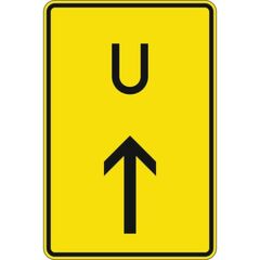  Richtzeichen Verkehrszeichen 455-1-30 Ankündigung od. Fortsetzung d. Umleitung, Vorankündigung geradeaus 630x420 mm, Alu 3 mm, RA2 12359109