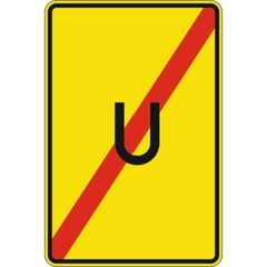 Richtzeichen ADCO Verkehrszeichen 455-2 Ende d. Umleitung 630x420mm, Alu 2mm, RA2 12355911