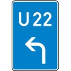  Richtzeichen Verkehrszeichen 460-10 Bedarfsumleitung, Vorankündigung links 900x600mm, Alu 2mm, RA1 12358959