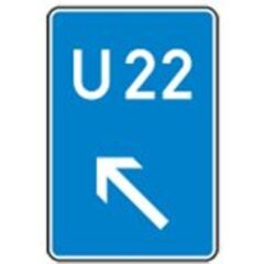  Richtzeichen Verkehrszeichen 460-12 Bedarfsumleitung, links einordnen 630x420mm, Alu 2mm, RA1 12359394