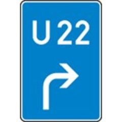  Richtzeichen Verkehrszeichen 460-20 Bedarfsumleitung, Vorankündigung rechts 900x600mm, Alu 2mm, RA1 12359831