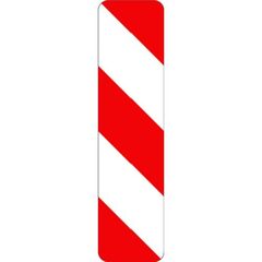  Richtzeichen Verkehrszeichen 605-20 Schraffenbake, Aufstellung links 1000x250mm, Alu 2mm, RA1 12359095