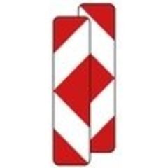  Richtzeichen Verkehrszeichen 605-42 Pfeilbake doppelseitig Aufstellung rechts 1000x250mm, Alu 2mm, RA1 12359823