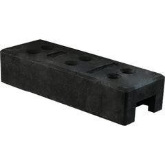  Mobilzaunfüße Schake Bauzaunfuß aus Kunststoffrecycling, 700x160x250 mm mit 6 Löchern (Ø 42 mm) 12450343