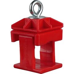  Schaftrohr und Schilderklemme Schake Schilderklemme, Kunststoff, rot, ohne Ösen / Haken, für 40 x 40 mm / Ø 42 mm Schaftrohr 12450074