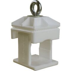  Schaftrohr und Schilderklemme Schake Schilderklemme, Kunststoff, weiß, ohne Ösen / Haken, für 40 x 40 mm / Ø 42 mm Schaftrohr 12450078