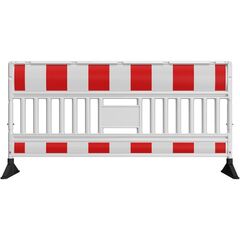  Verkehrssicherung Schachtschutzgitter Schake Euro-3-Schrankenzaun Typ Ultra, mit Folie Typ RA1/A, rot / weiß 12450236
