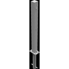  Mobile Absturzsicherung Schake Absperrpfosten Stahlrohr 70 x 70 mm umlegbar blank 12449942