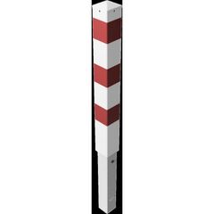  Absperrpfosten Ø 89 mm bis Ø 273 mm Schake Absperrpfosten 100x100x3mm, ohne Öse, weiß/rot 12450552