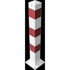  Absperrpfosten Ø 89 mm bis Ø 273 mm Schake Absperrpfosten 100x100x3mm, ohne Öse, weiß/rot 12450556
