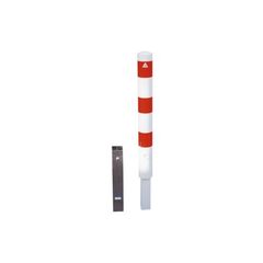  Absperrpfosten Ø 89 mm bis Ø 273 mm Schake Stahlrohrpoller Ø 152 x 3,2, 1500mm, weiß/rot 12450581