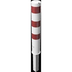  Absperrpfosten Ø 89 mm bis Ø 273 mm Schake Stahlrohrpoller Ø 152 x 3,2, 1500mm, weiß/rot 12450606