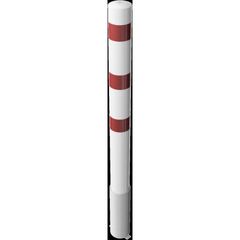  Absperrpfosten Ø 89 mm bis Ø 273 mm Schake Stahlrohrpoller Ø 152 x 3,2, 2000mm, weiß/rot 12450605