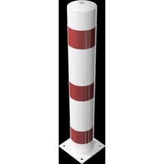  Absperrpfosten Ø 89 mm bis Ø 273 mm Schake Stahlrohrpoller Ø 152 x 3,2, 1000mm, weiß/rot 12450585