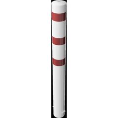  Absperrpfosten Ø 89 mm bis Ø 273 mm Schake Stahlrohrpoller Ø 193 x 3,6, 2000mm, zum Einbetonieren, weiß/rot 12450584