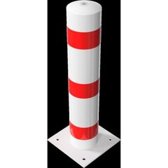  Absperrpfosten Ø 89 mm bis Ø 273 mm Schake Stahlrohrpoller Ø 193 x 3,6, 1000mm, weiß/rot 12450574