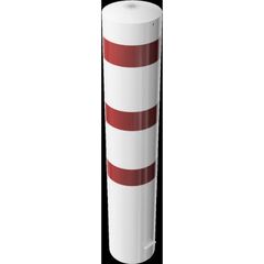  Absperrpfosten Ø 89 mm bis Ø 273 mm Schake Stahlrohrpoller Ø 273 x 5, 1500mm, zum Einbetonieren, weiß/rot 12450578