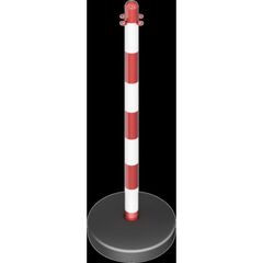  Kettenständer Schake Kettenständer aus Kunststoff Ø 40 mm, weiß/rot,  Fußplatte rund 12450719