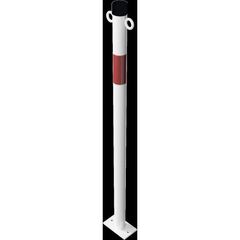  Absperrpfosten Ø 42 mm bis Ø 60 mm Schake Absperrpfosten Ø 42x2,5, mit 2 Ösen, weiß/rot 12450628