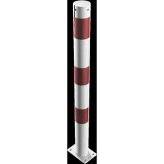  Absperrpfosten Ø 76 mm Schake Absperrpfosten Ø 76 x 2,6, ohne Öse, weiß/rot 12450699