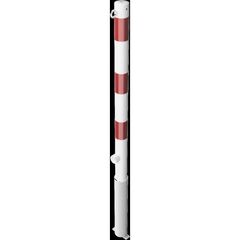  Absperrpfosten Ø 42 mm bis Ø 60 mm Schake Absperrpfosten Ø 60x2,5, mit 1 Öse, weiß/rot 12450667