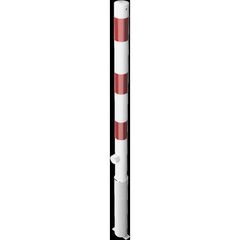  Absperrpfosten Ø 42 mm bis Ø 60 mm Schake Absperrpfosten Ø 60x2,5, ohne Öse, weiß/rot 12450618