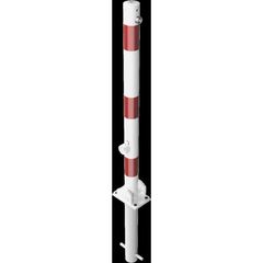 Absperrpfosten Ø 42 mm bis Ø 60 mm Schake Absperrpfosten Ø 60x2,5, zum Einbetonieren, ohne Öse, weiß/rot 12450633