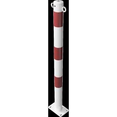  Absperrpfosten Ø 42 mm bis Ø 60 mm Schake Absperrpfosten Ø 60x2,5, mit 2 Ösen, weiß/rot 12450657