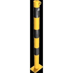  Absperrpfosten Ø 42 mm bis Ø 60 mm Schake Absperrpfosten Ø 60x2,5, mit 1 Öse, gelb/schwarz 12450624