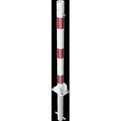  Absperrpfosten Ø 42 mm bis Ø 60 mm Schake Absperrpfosten Ø 60x2,5, zum Einbetonieren, ohne Öse, weiß/rot 12450623