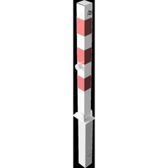  Absperrpfosten 70 mm x 70 mm Schake Absperrpfosten, 70x70, ohne Öse, weiß/rot 12450495